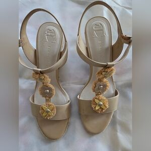 Etienne Aigner Tan Women's Sandals, Size 10 M